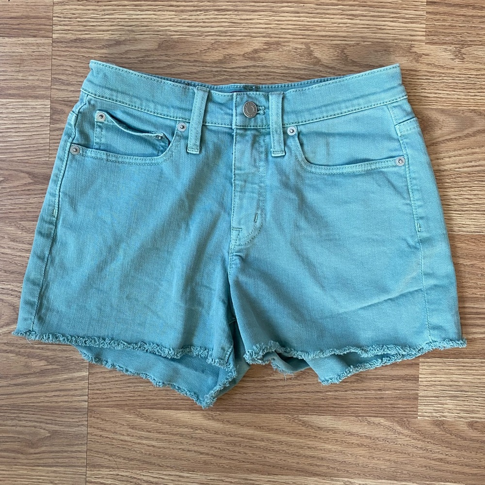 J. Crew Mercantile Green Cutoff Shorts